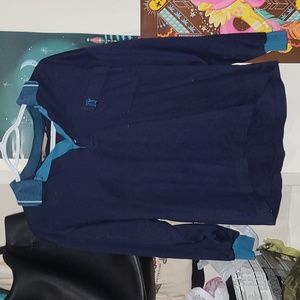 Navy Blue Long Sleeve Polo